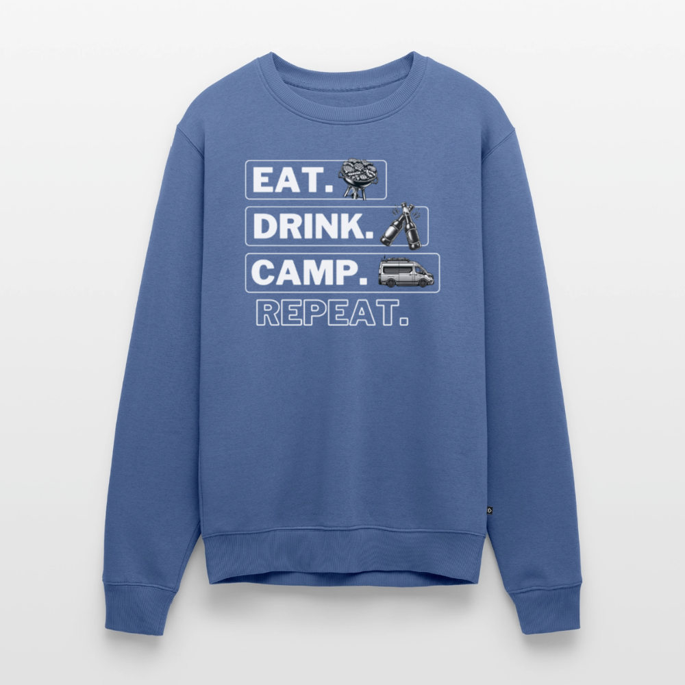 Camping Kreislauf - Herren Camping Sweatshirt - Vanlife - Taubenblau