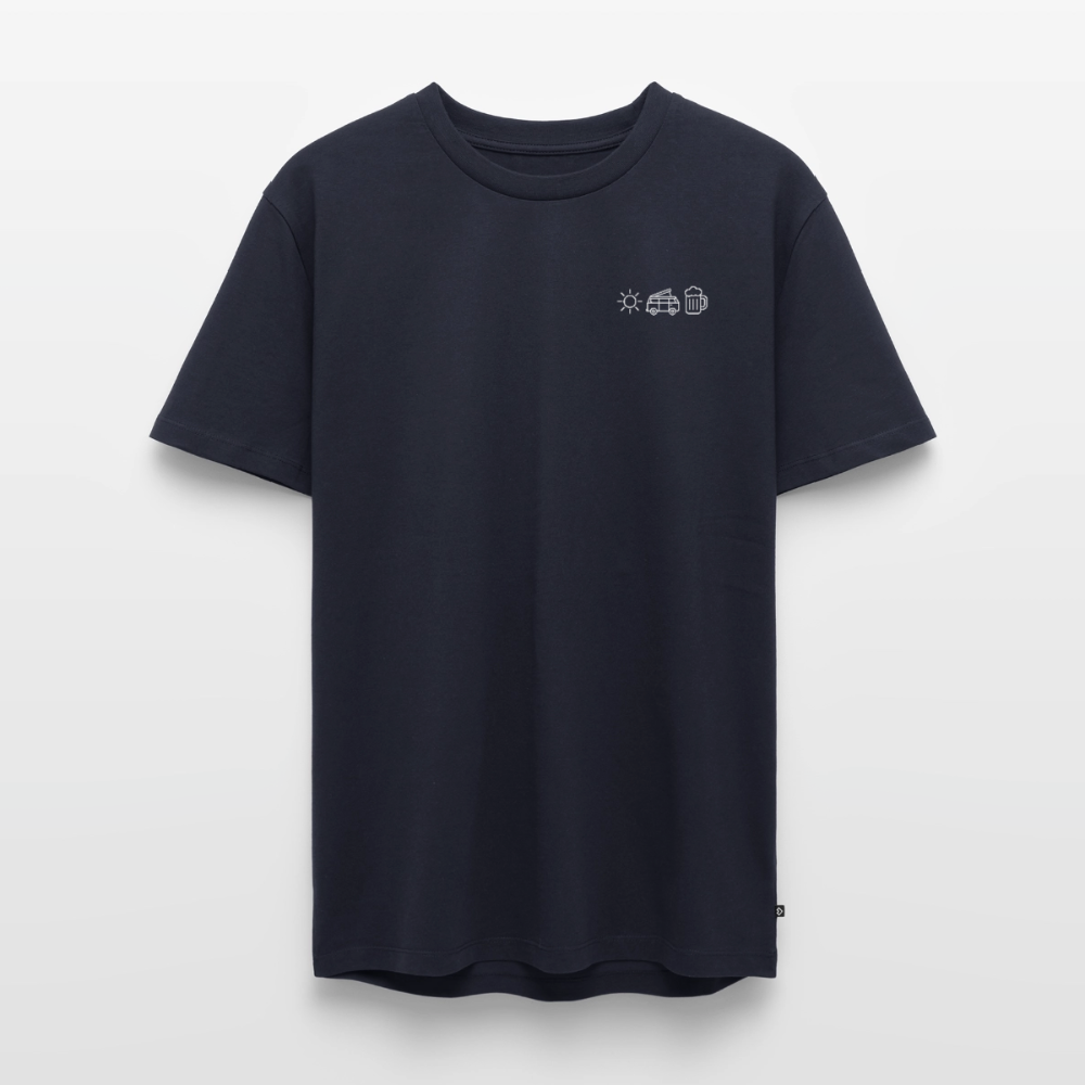 Sonne Bulli Bier - Herren Camping T-Shirt - Navy