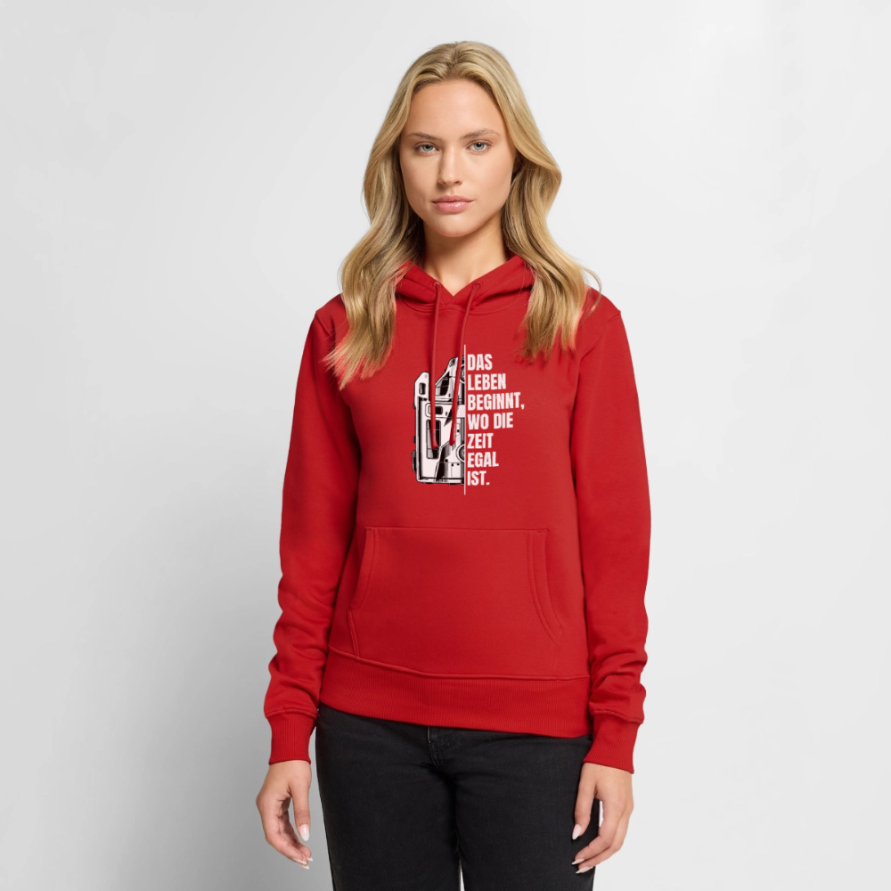 SPOD - Camping ist Zeitlos - Damen Camping Hoodie - Wohnmobil - Rot
