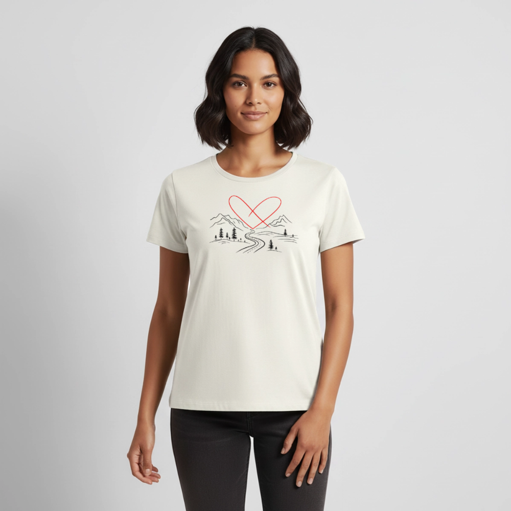 Naturliebe - Damen Camping T-Shirt - Naturweiß