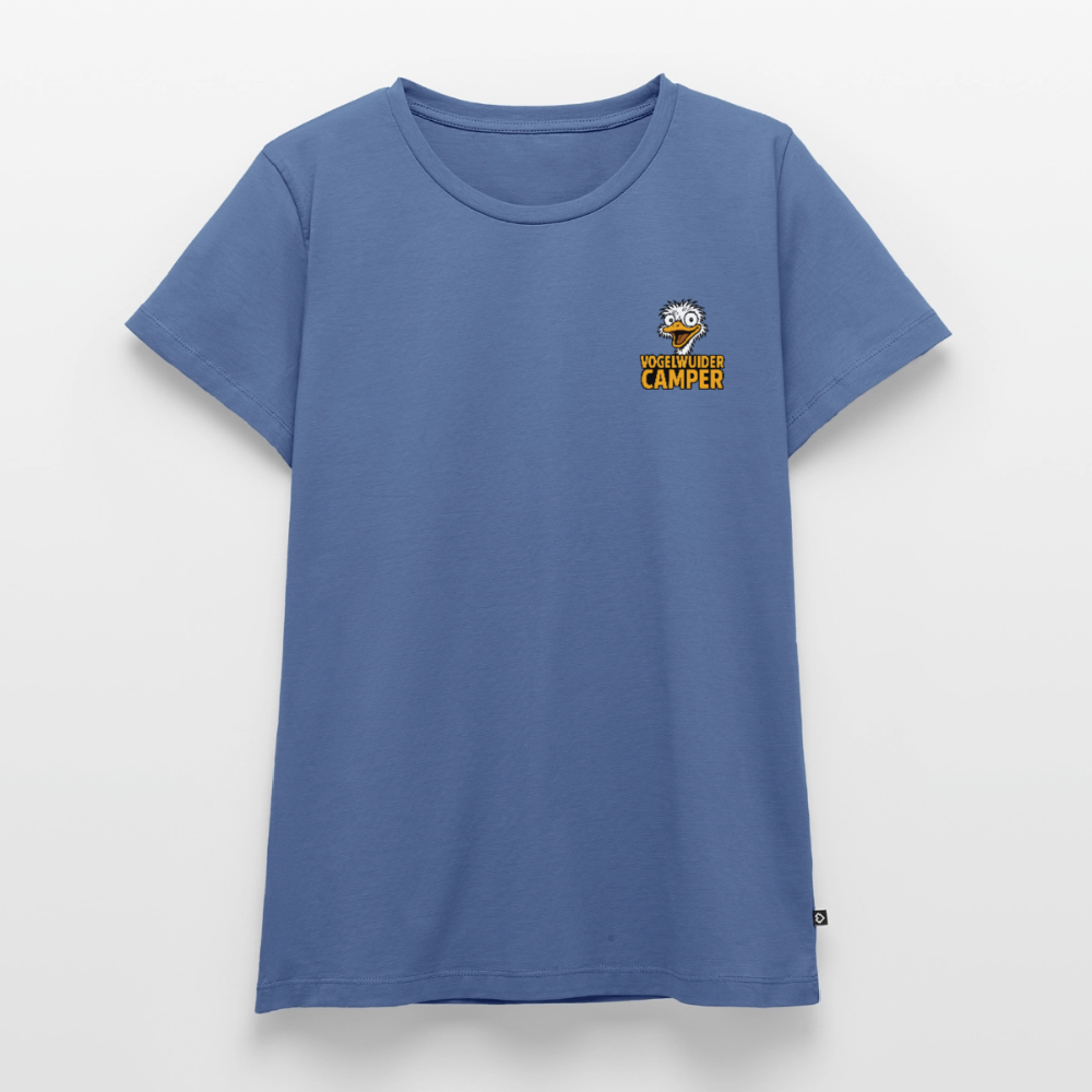 Vogelwuider Camper - Damen Camping T-Shirt - Taubenblau