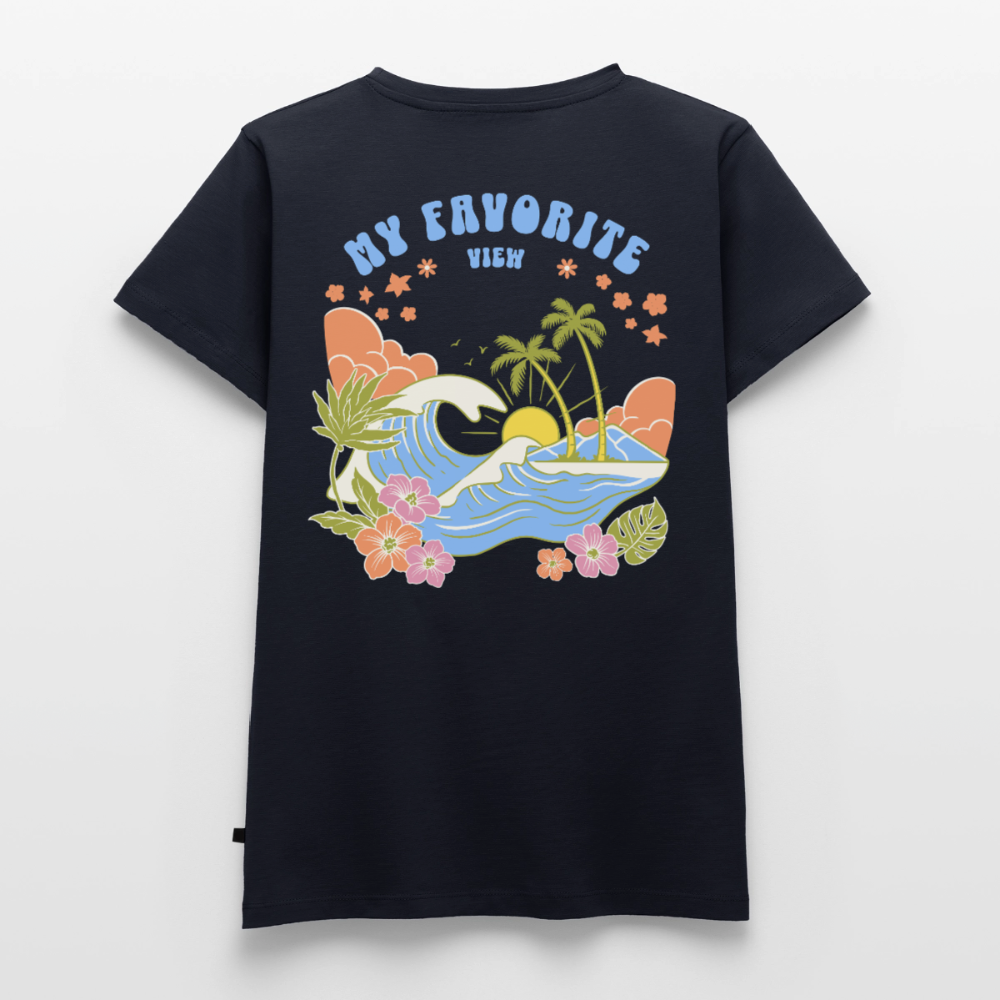 My Favorite View – Damen Camping T-Shirt - Navy