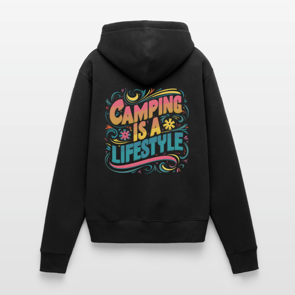 My Lifestyle - Damen Camping Hoodie - Schwarz