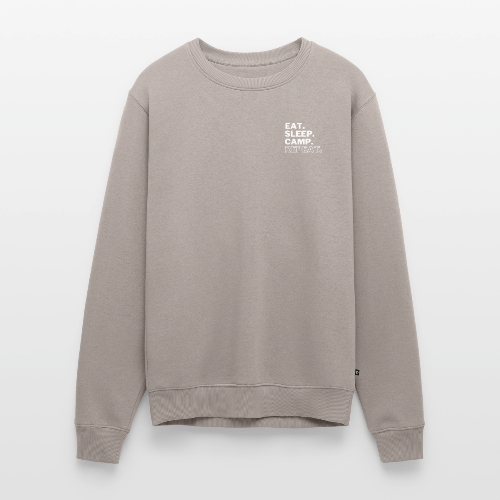 Eat Sleep Camp Repeat - Herren Camping Sweatshirt - Taupe
