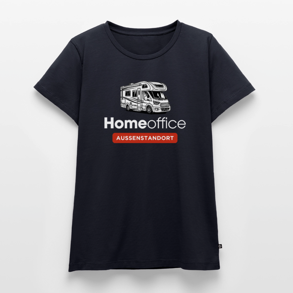 Wohnmobil Homeoffice - Damen Camping T-Shirt - Navy