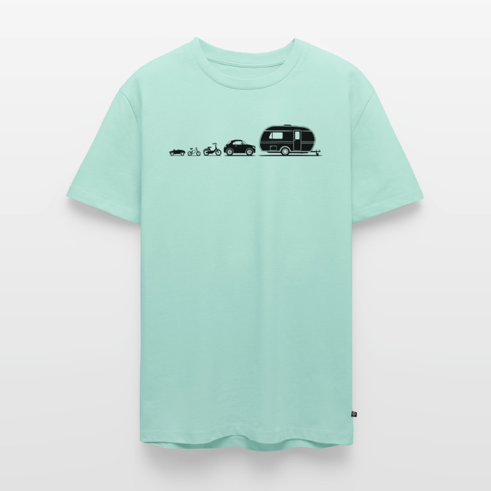 Evolution Wohnwagen - Herren Camping T-Shirt - Mint
