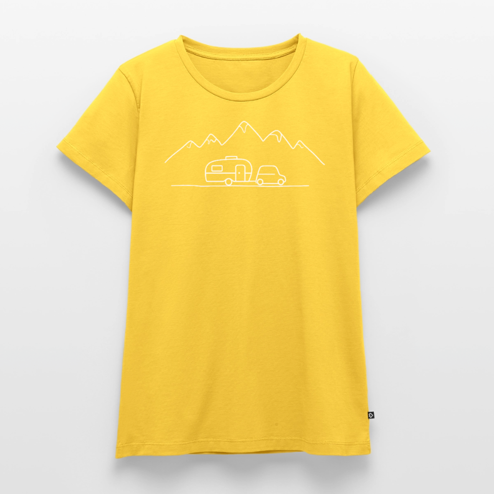 Keep it simple - Damen Camping T-Shirt - Sonnengelb