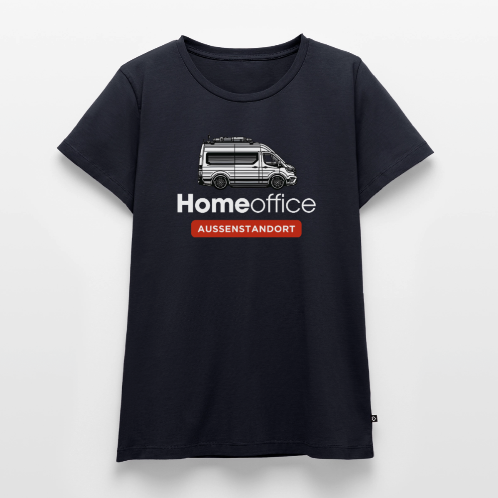 Vanlife Homeoffice - Damen Camping T-Shirt - Navy