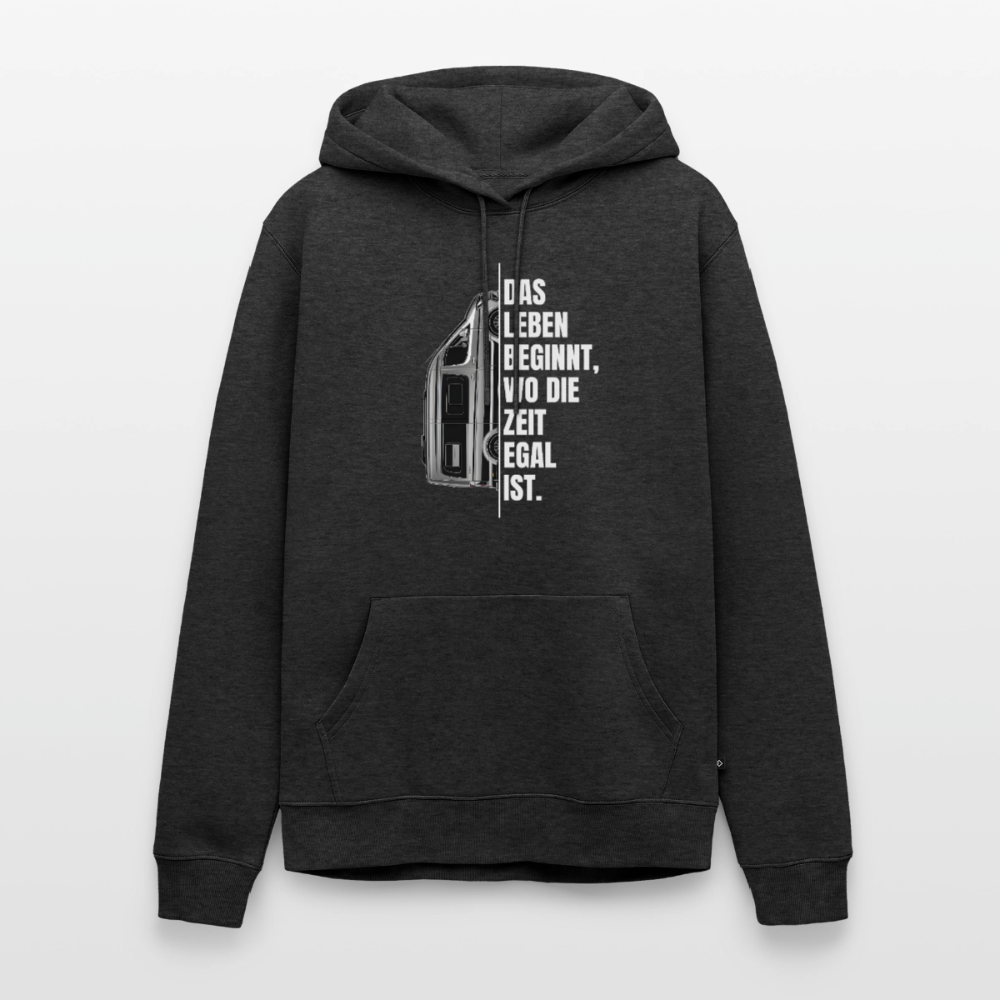 Camping ist Zeitlos - Herren Camping Hoodie - Vanlife - Anthrazit meliert