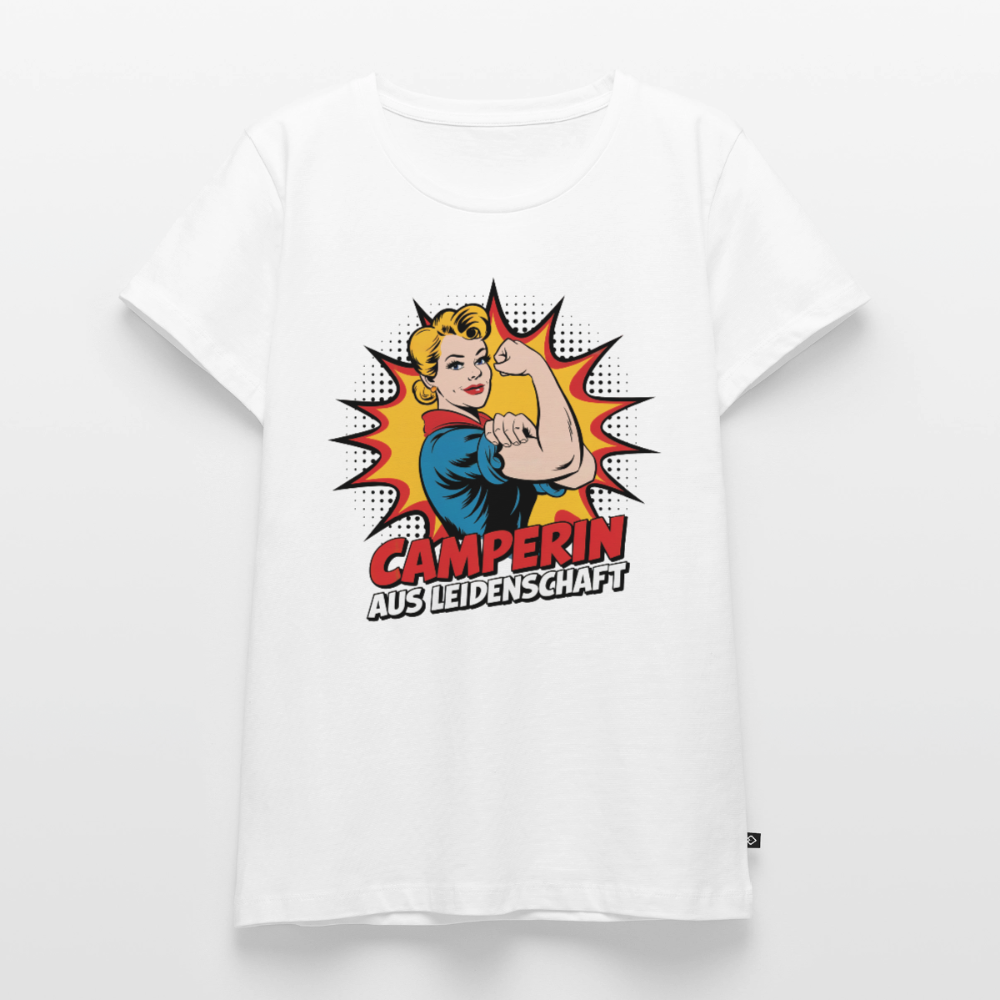 Camperin aus Leidenschaft - Damen Camping T-Shirt - Weiß