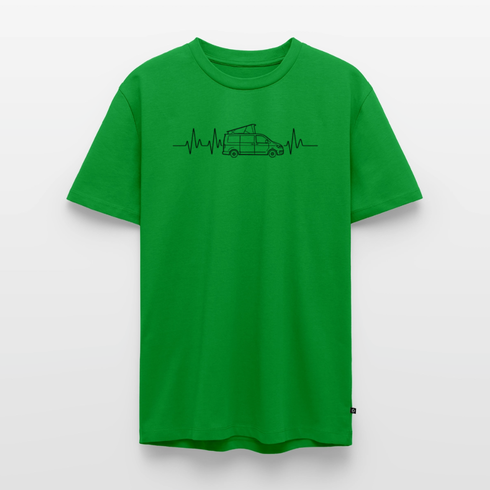 Herzschlag EKG Bulli - Herren Camping T-Shirt - Grün