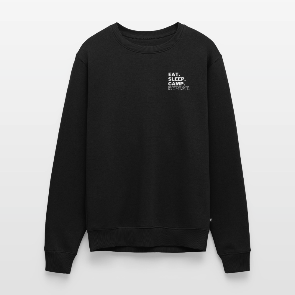 Eat Sleep Camp Repeat - Herren Camping Sweatshirt - Schwarz