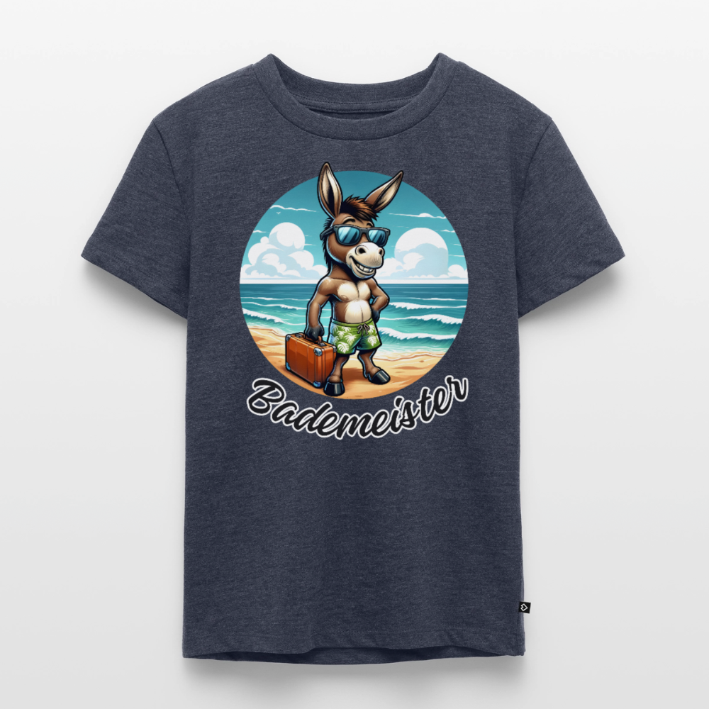 Bademeister - Kinder Camping T-Shirt - Jeansblau