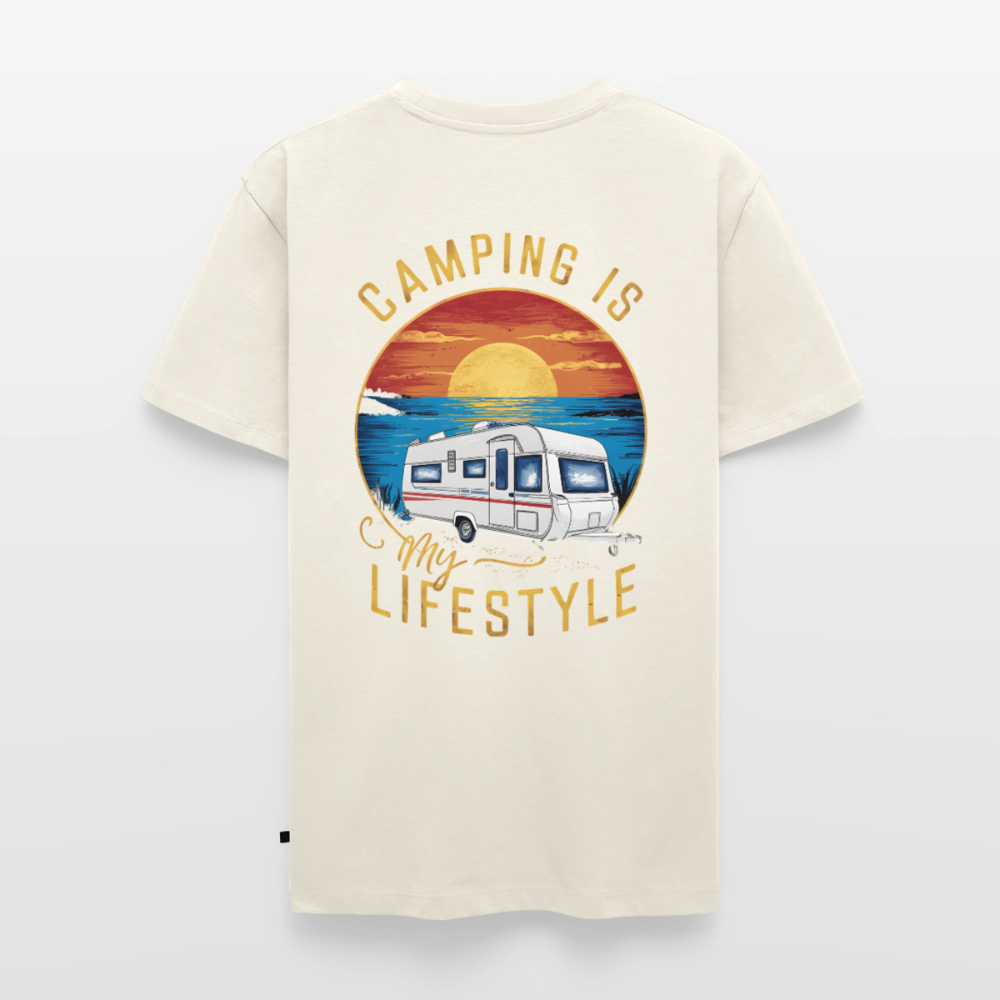 Camping my Lifestyle - Herren Camping T-Shirt - Naturweiß