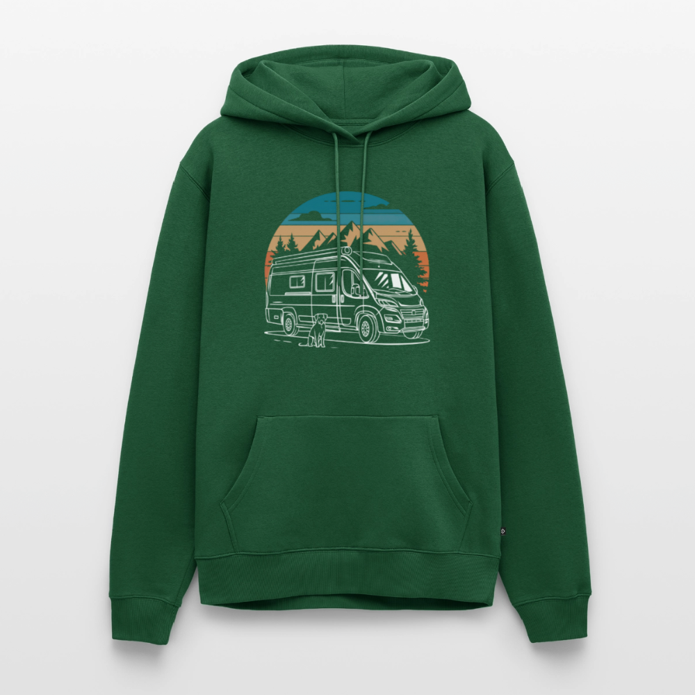 Vanlife mit Hund - Herren Camping Hoodie - Flaschengrün