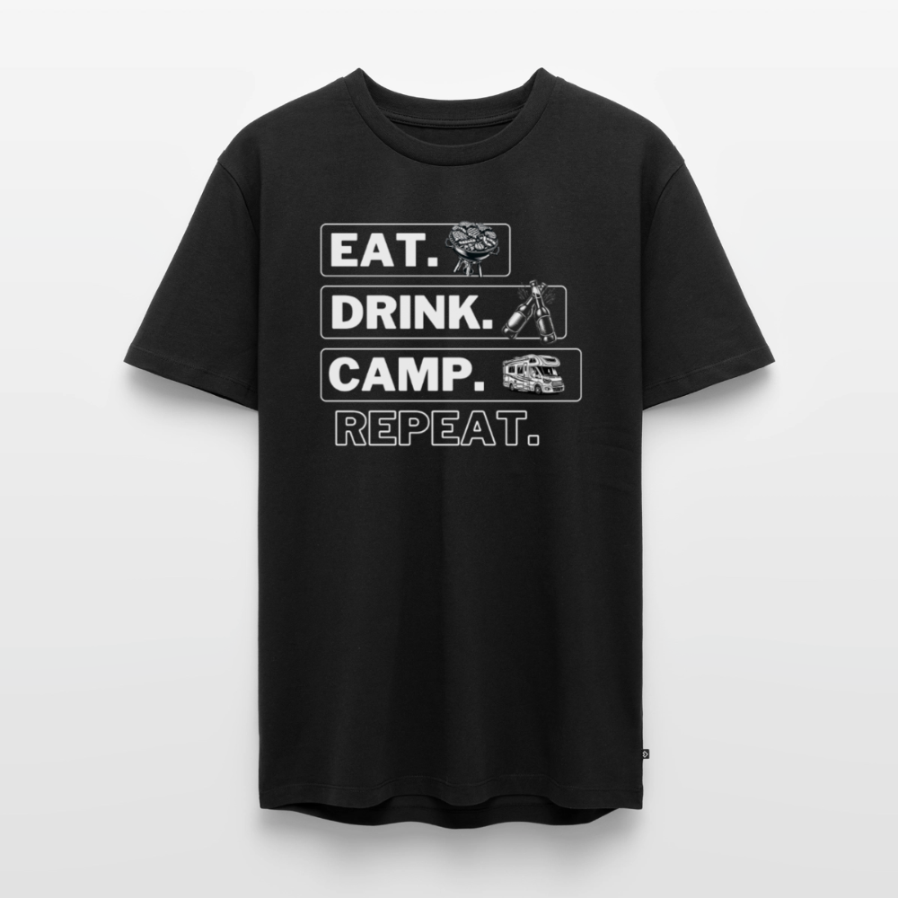 Eat Drink Camp - Herren Camping T-Shirt - Wohnmobil - Schwarz