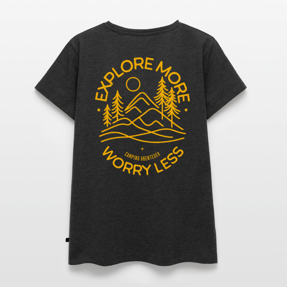 Explore More - Damen Camping T-Shirt - Anthrazit meliert