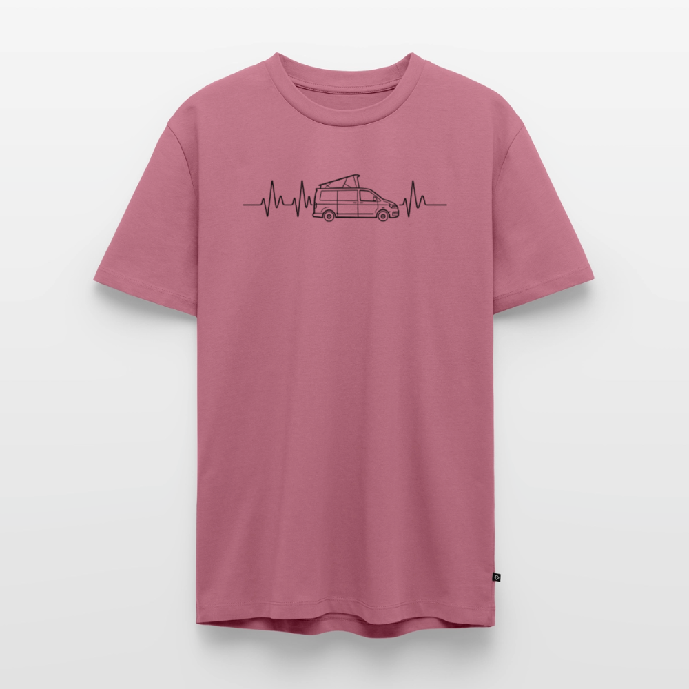Herzschlag EKG Bulli - Herren Camping T-Shirt - Mauve