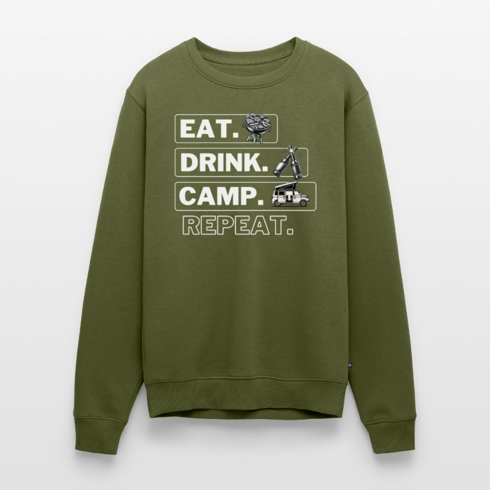 Camping Kreislauf - Herren Camping Sweatshirt - Bulli - Khaki