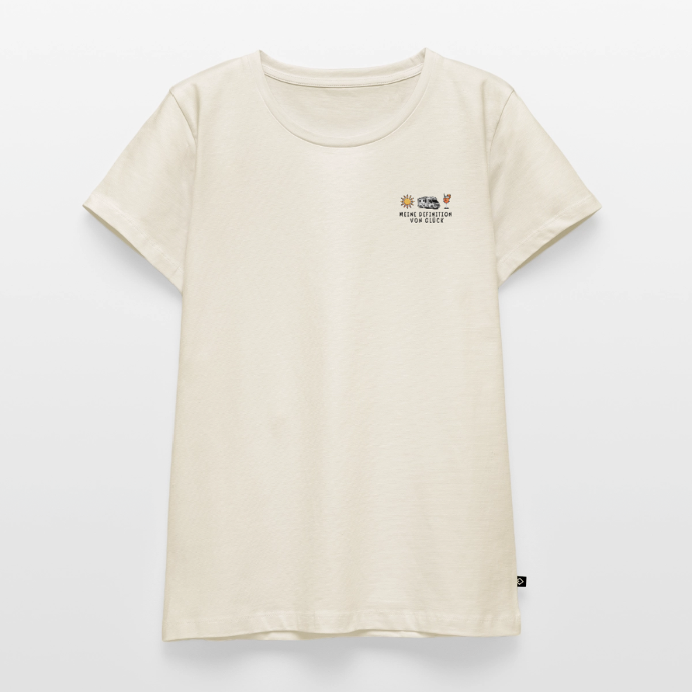 Definition von Glück - Damen Camping T-Shirt - Wohnmobil - Naturweiß
