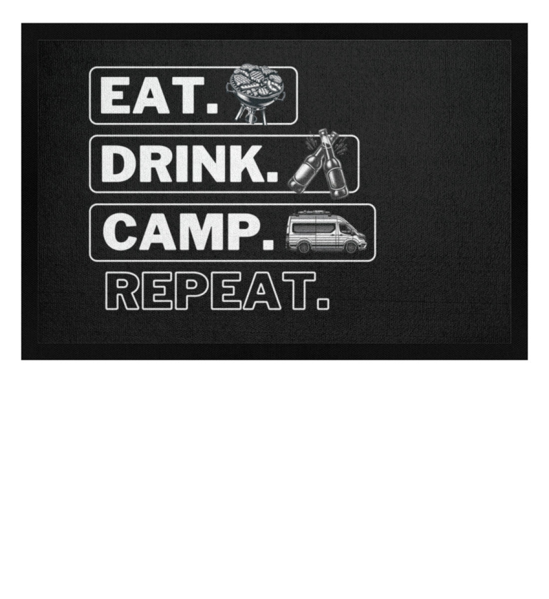 Eat Drink Van Repeat - Camping Fußmatte - LazyDonkeyDesign