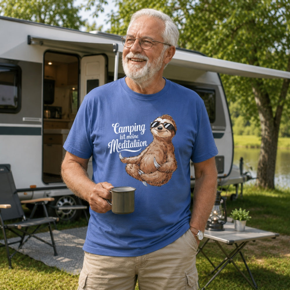 Camping ist Meditation - Herren Camping T-Shirt