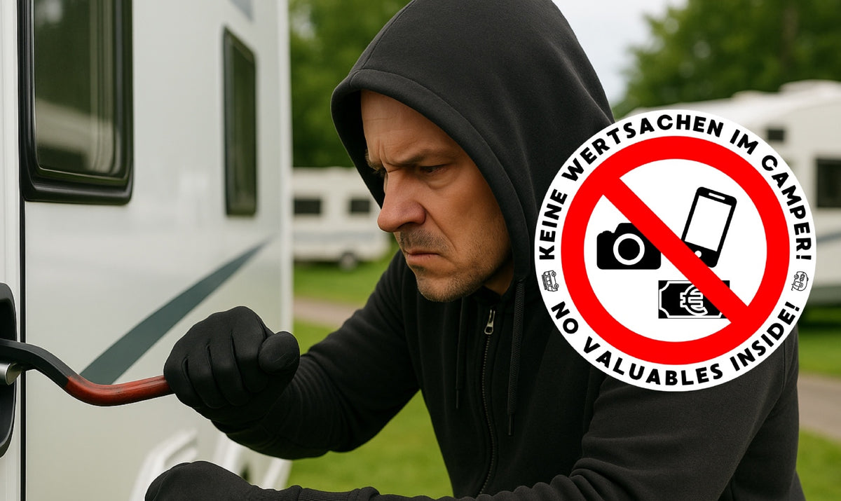 Warnaufkleber Keine Wertsachen im Camper