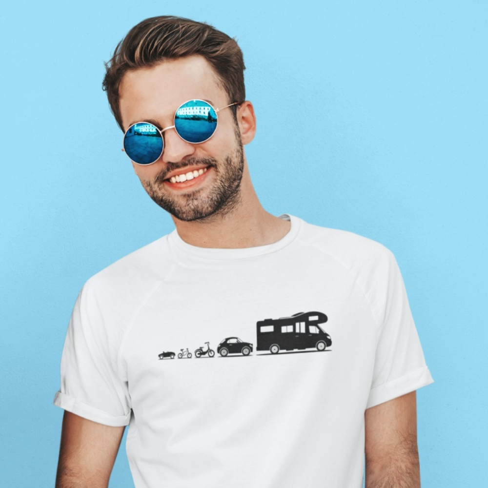 Evolution Wohnmobil - Herren Camping T-Shirt