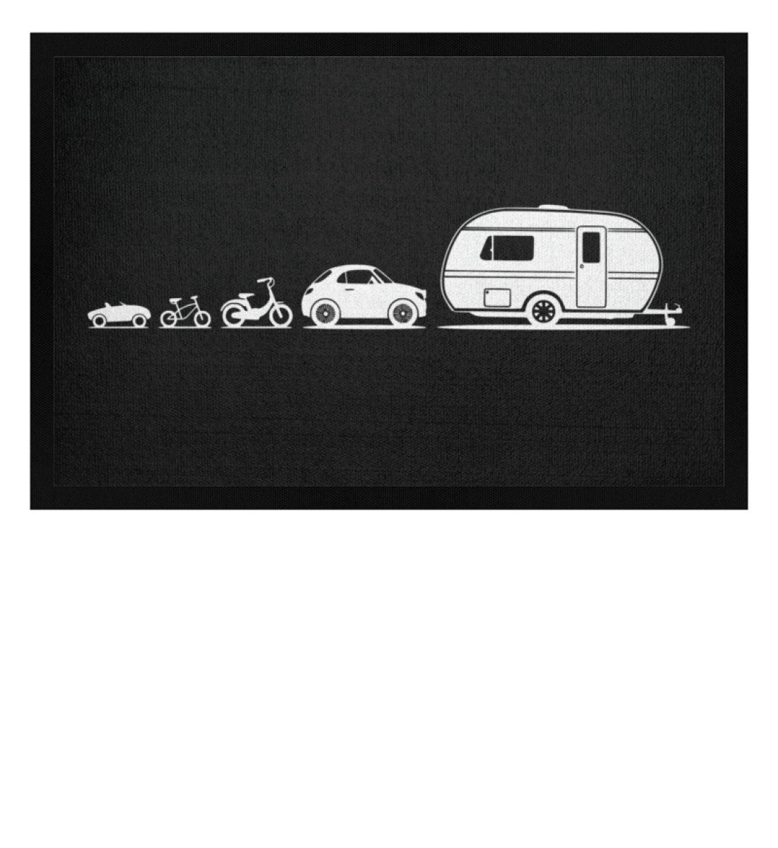 Evolution Wohnwagen - Camping Fußmatte - LazyDonkeyDesign