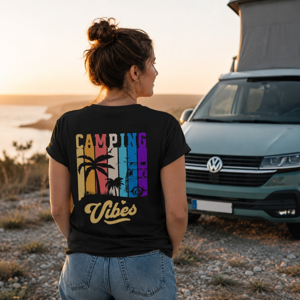 Camping Vibes - Damen Camping T-Shirt