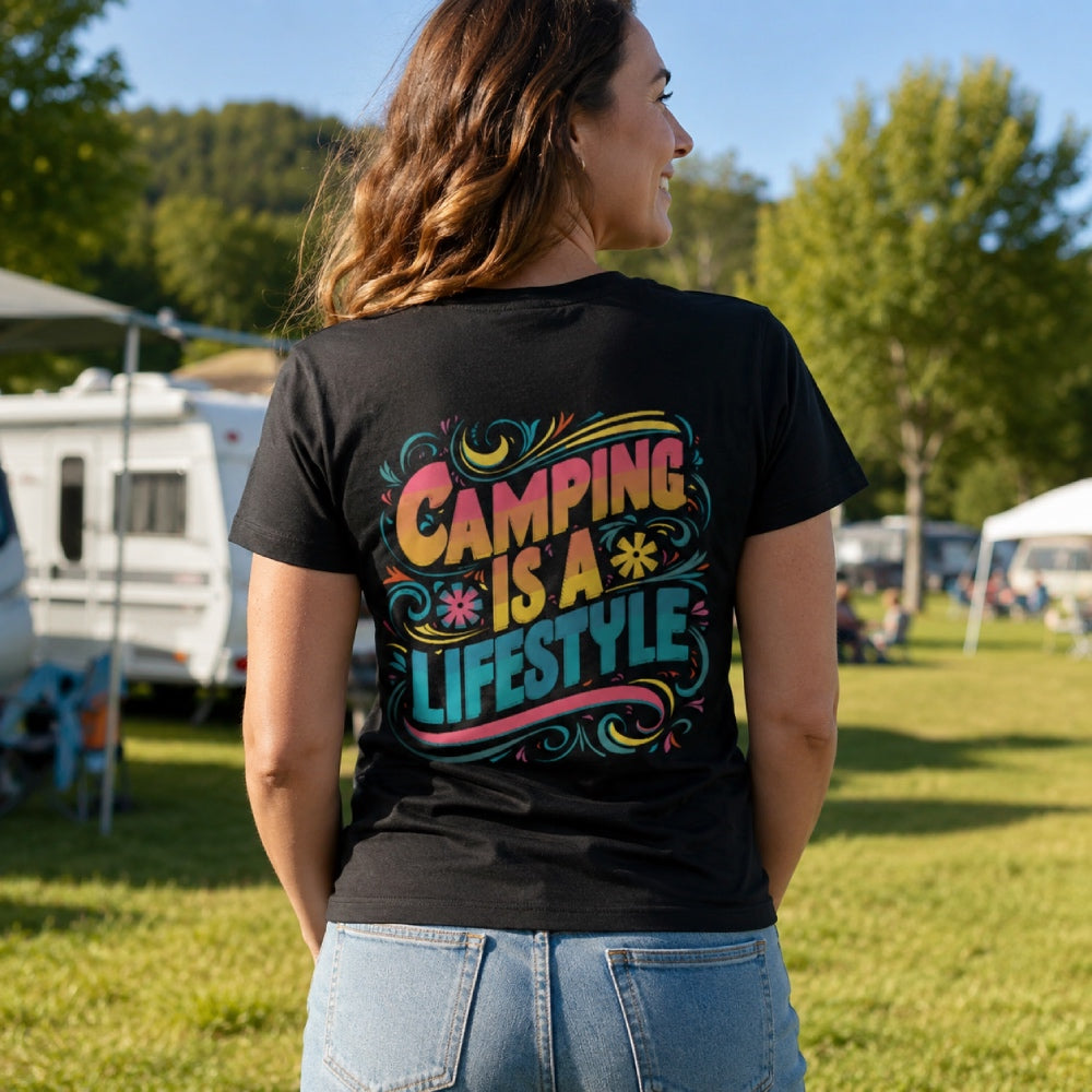 Camping is Lifestyle - Damen Camping T-Shirt
