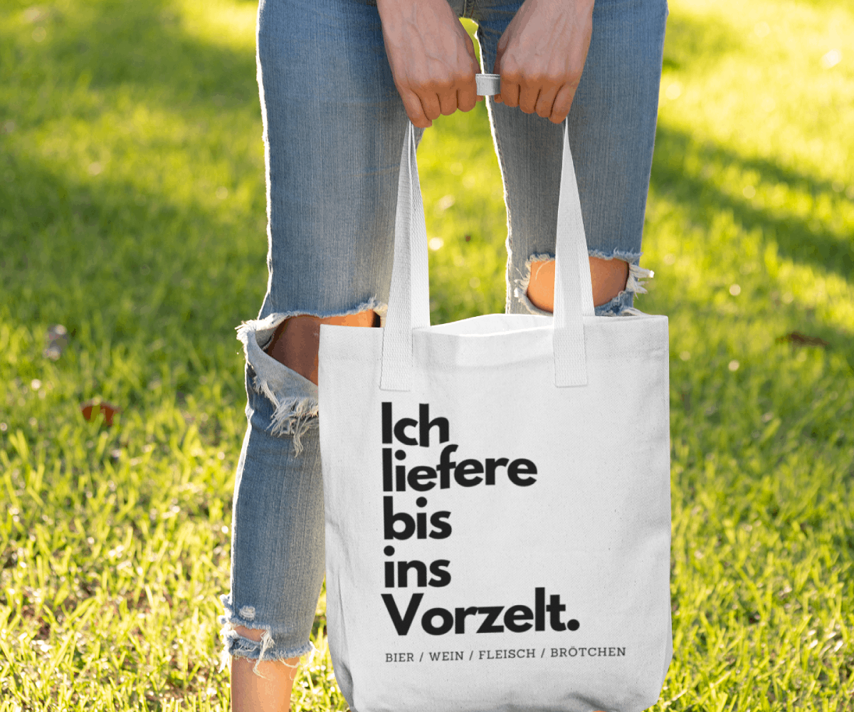 Lustige Campingtasche mit Spruch | LazyDonkeyDesign