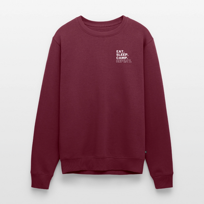 Eat Sleep Camp Repeat - Herren Camping Sweatshirt - Burgunderrot