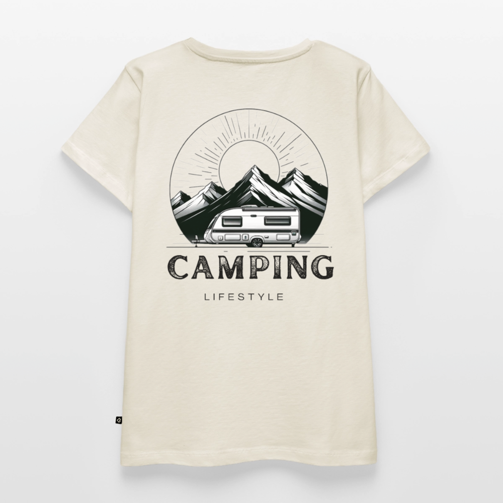 Camping Lifestyle - Damen Camping T-Shirt - Naturweiß