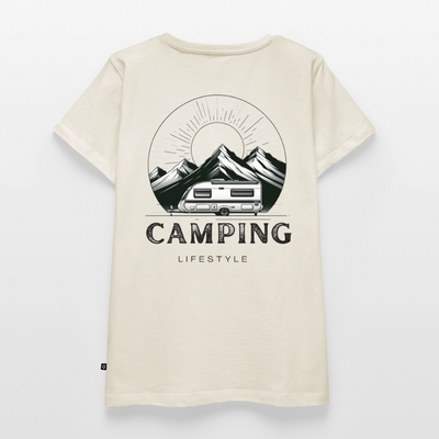 Camping Lifestyle - Damen Camping T-Shirt - Naturweiß
