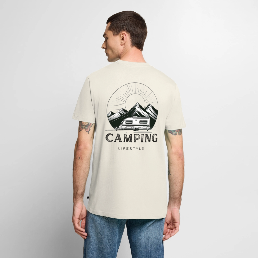 Camping Lifestyle - Herren Camping T-Shirt - Naturweiß