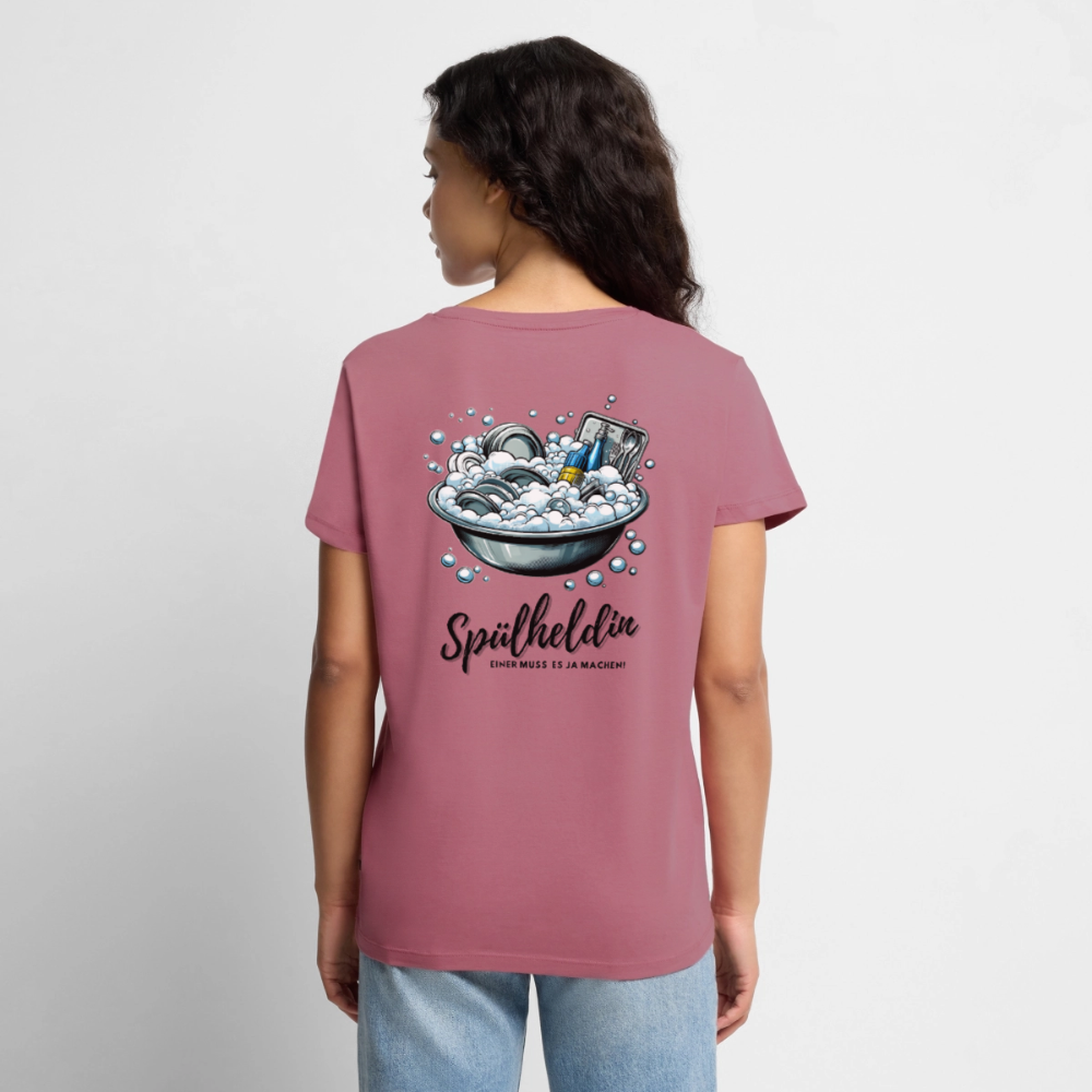 Spülheldin - Damen Camping T-Shirt - Mauve