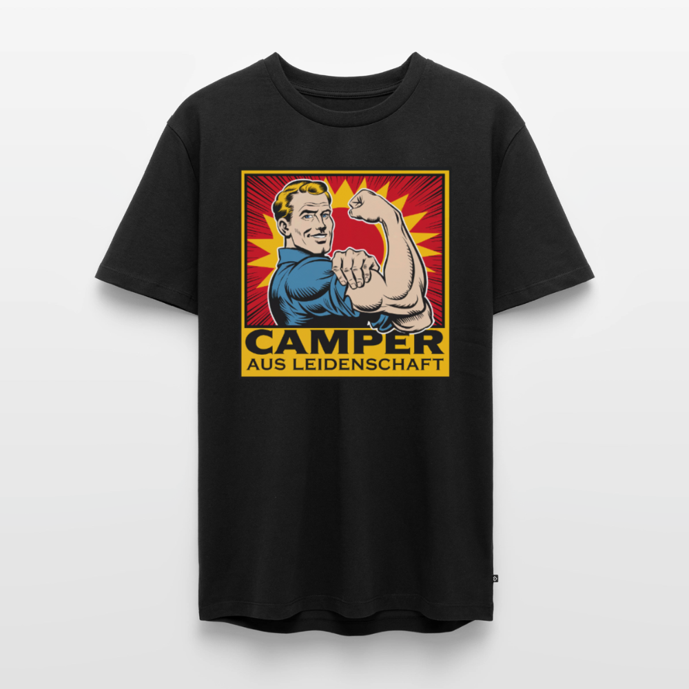 Starke Camper- Herren Camping T-Shirt - Schwarz