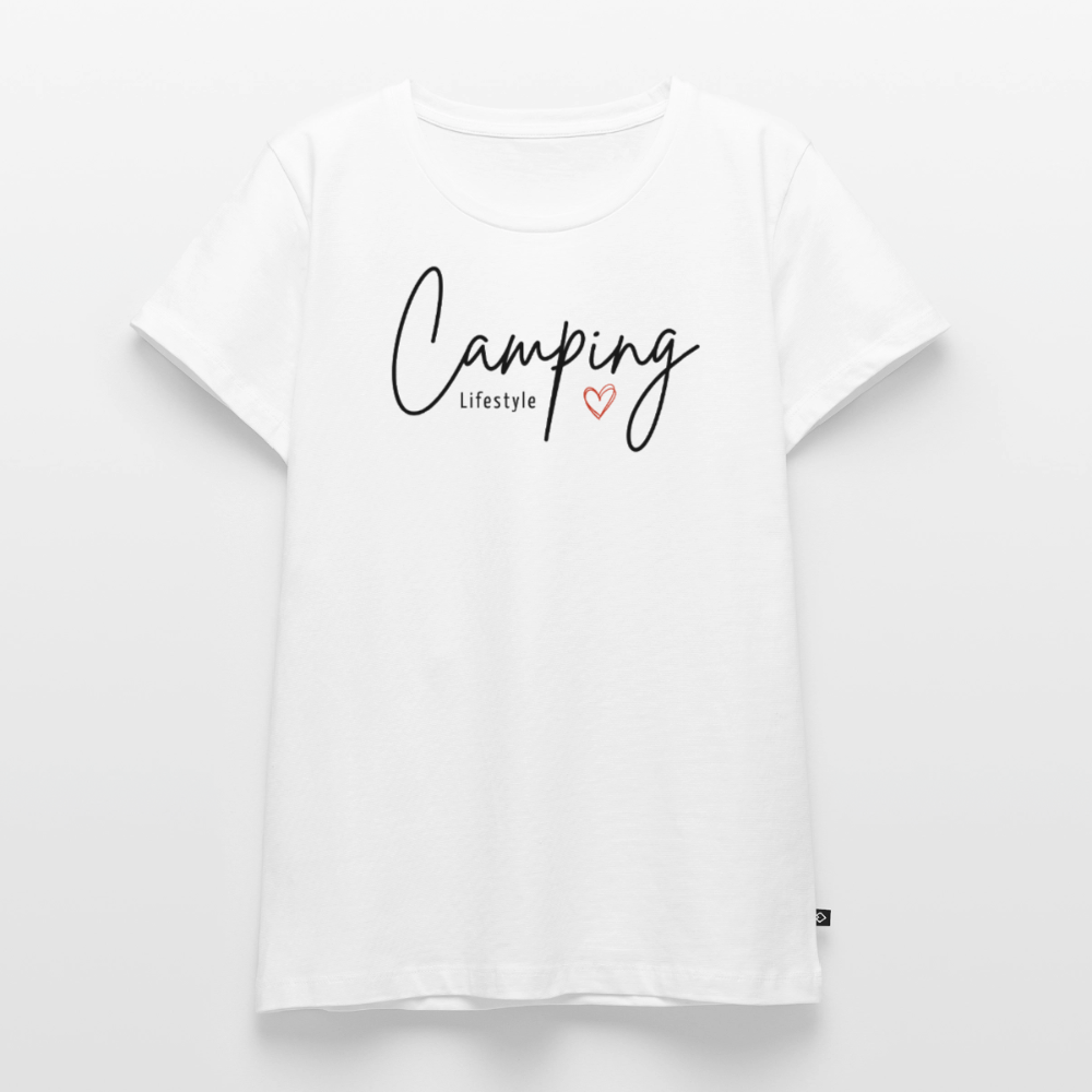 Camping Lifestyle Liebe - Damen Camping T-Shirt - Weiß