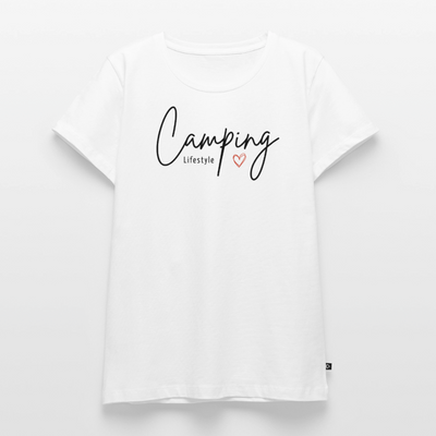 Camping Lifestyle Liebe - Damen Camping T-Shirt - Weiß