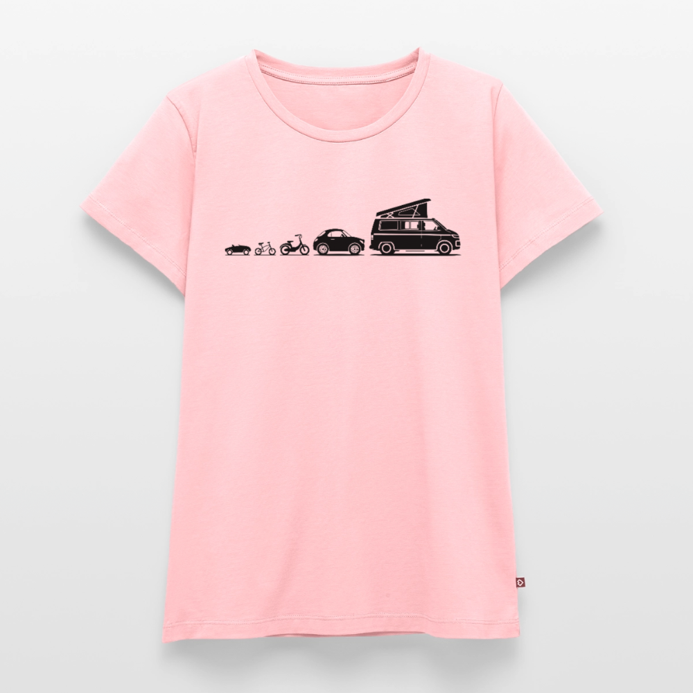Evolution Bulli - Damen Camping T-Shirt - Rosa