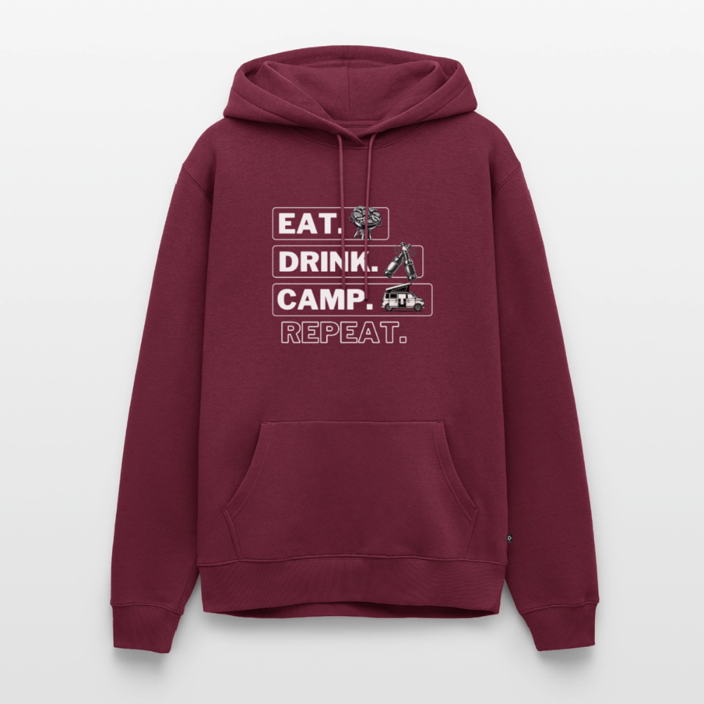 Eat Drink Camp - Herren Camping Hoodie - Bulli - Burgunderrot