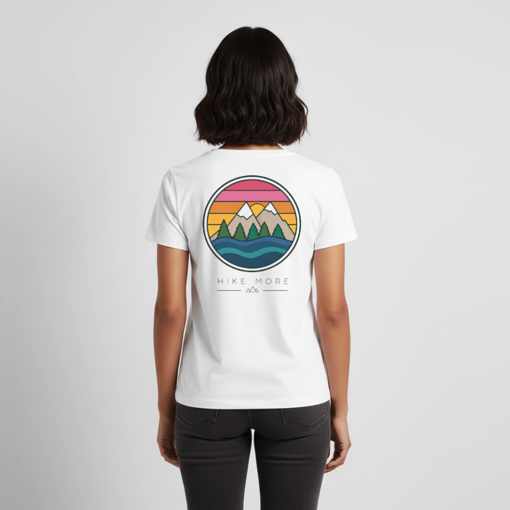 Hike more - Damen Outdoor T-Shirt - Weiß