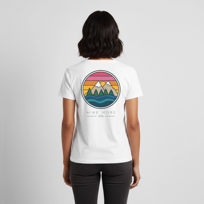 Hike more - Damen Outdoor T-Shirt - Weiß