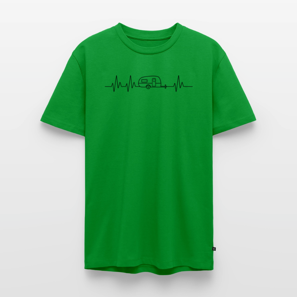 Herzschlag EKG Wohnwagen - Herren Camping T-Shirt - Grün
