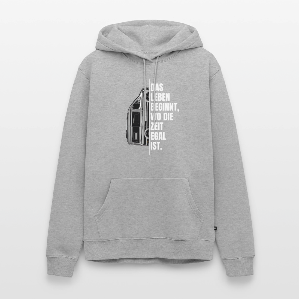 Camping ist Zeitlos - Herren Camping Hoodie - Vanlife - Grau meliert