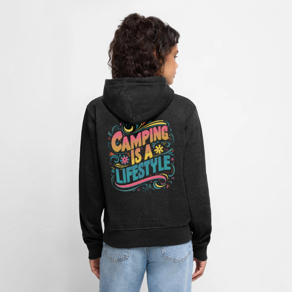 My Lifestyle - Damen Camping Hoodie - Anthrazit meliert
