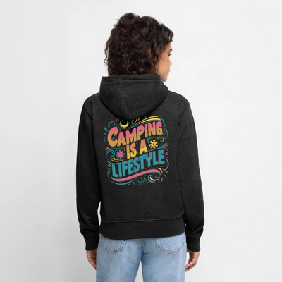 My Lifestyle - Damen Camping Hoodie - Anthrazit meliert