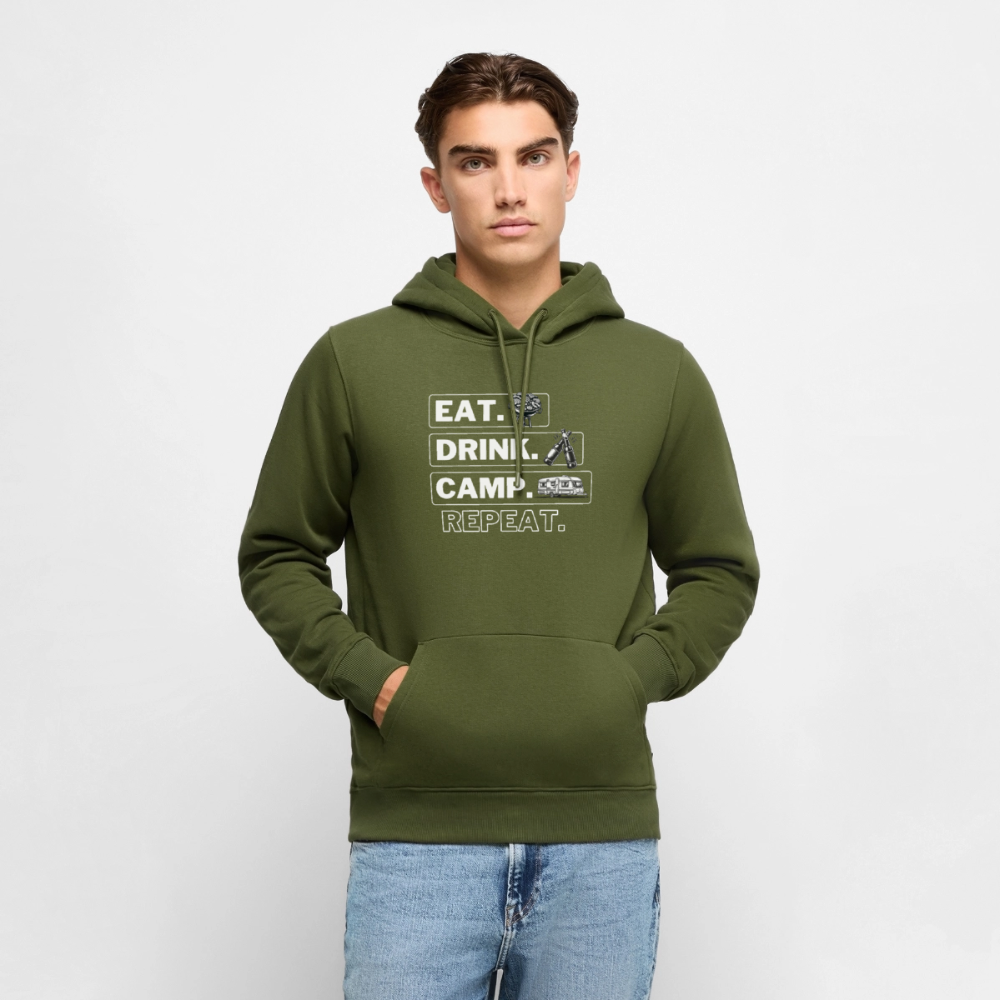 Eat Drink Camp - Herren Camping Hoodie - Wohnwagen - Khaki