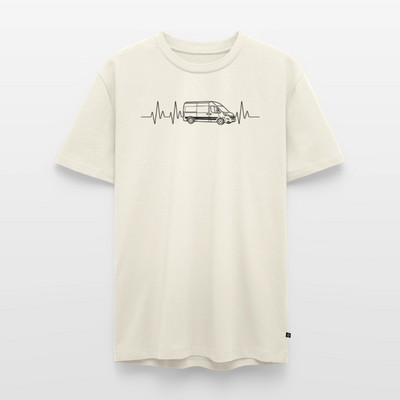 Herzschlag EKG Vanlife - Herren Camping T-Shirt - Naturweiß